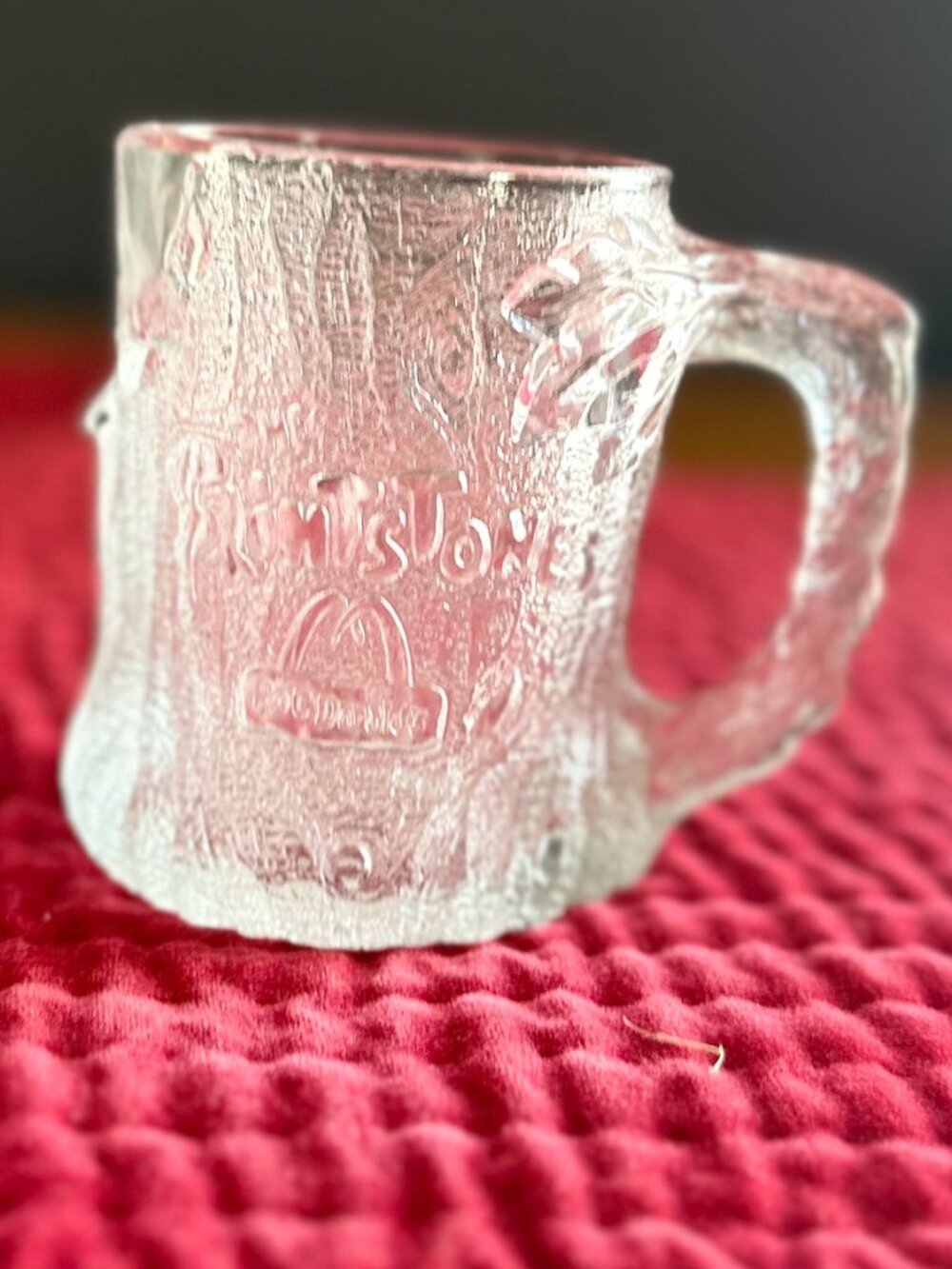 1993 McDonald's Flintstones Pre-Dawn Glass Mug Vintage Promotional Collectible